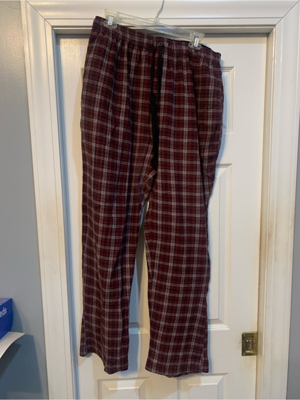Stafford Men's Burgundy Plaid Lounge Pants pajama